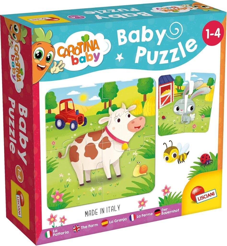 Lisciani - Baby Memo - Animals - Educational Board Game - Memory and Thinking Game - 24 Cards - For Children from 1 to 4 Years - Carotina Baby