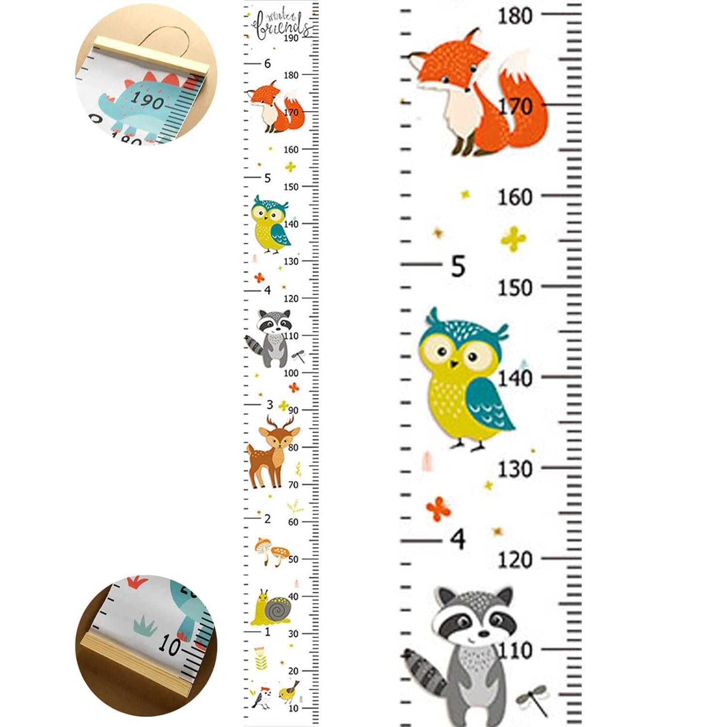 Childrens Height Measure, Height Chart Size Height Chart Portable Wall Stickers, Height Charts for Baby Toddler Room, Childrens Growth Chart for Bedroom Childrens Room Wall Decorations (200 cm x