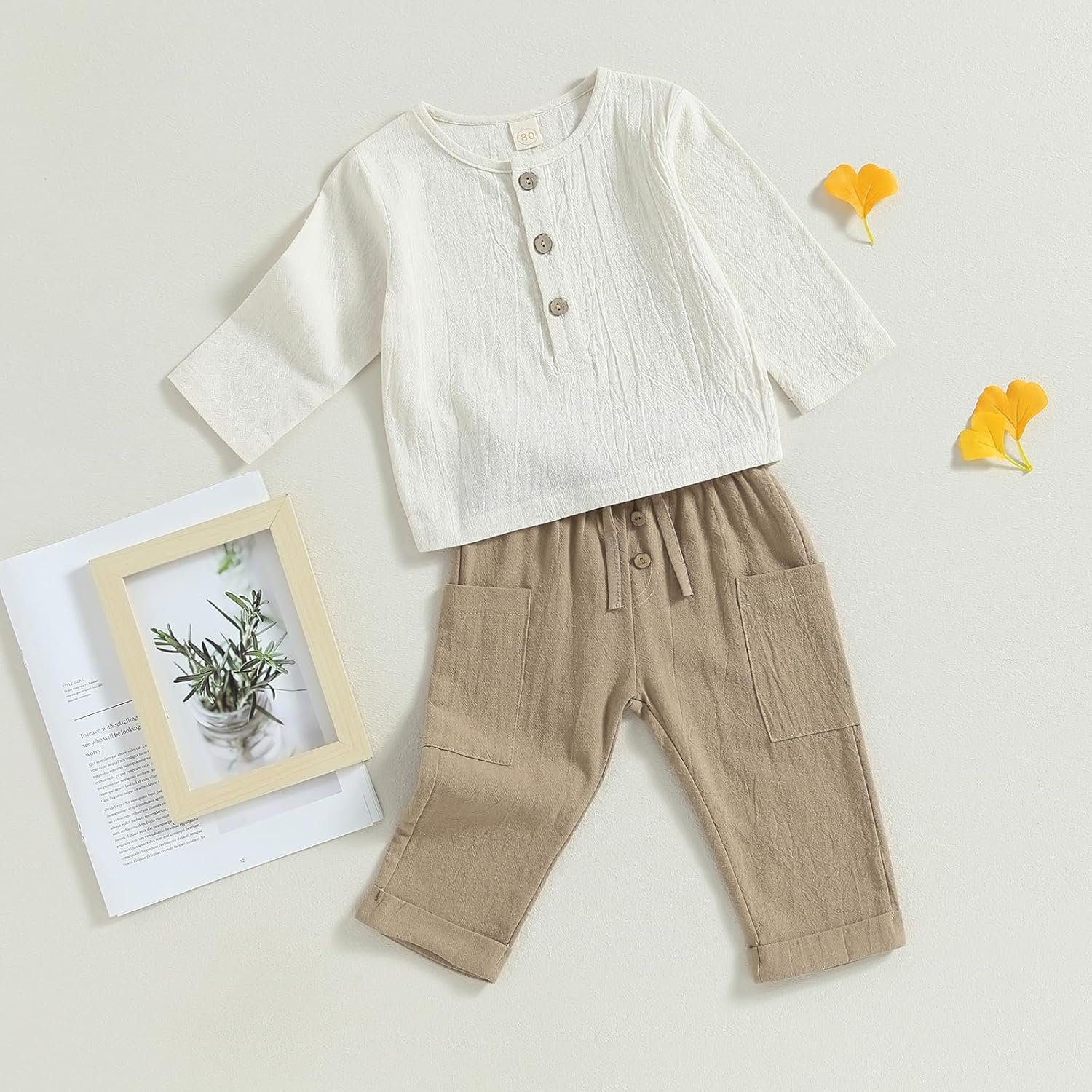 Geagodelia Baby Kleidung Set Junge Hose und Langarmshirt Bekleidungssets für Kleinkinder Baby Jungen Baumwolle Sommer Outfits